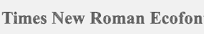 Times New Roman Ecofont Bold